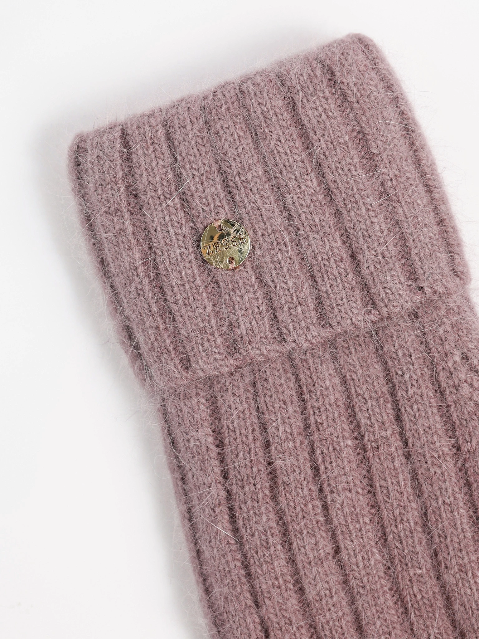 Варежки вязаные с отворотом на подкладке в ассортименте